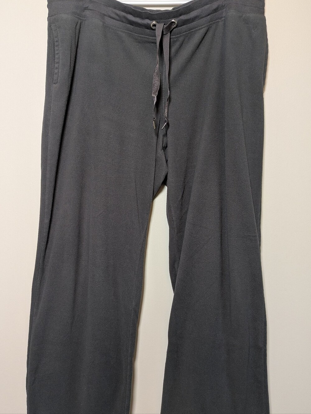 Danskin Now | Fleece Straight Leg Pants Charcoal Elastic Drawstring | XXL/2XG/20